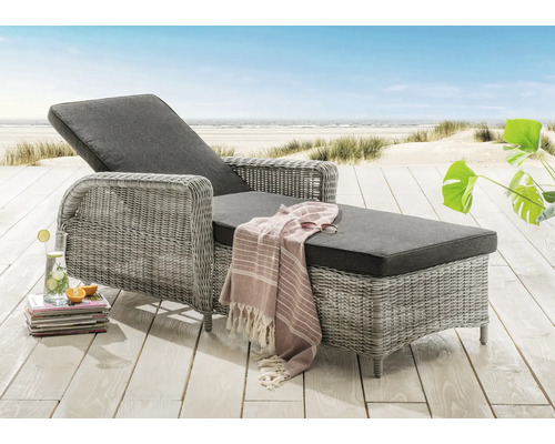 Gartenliege Destiny Casa Polyrattan weiß