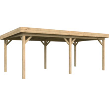 Holzcarport mit Flachdach für den Außenbereich