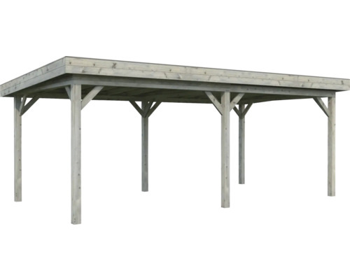 Holzcarport mit Flachdach