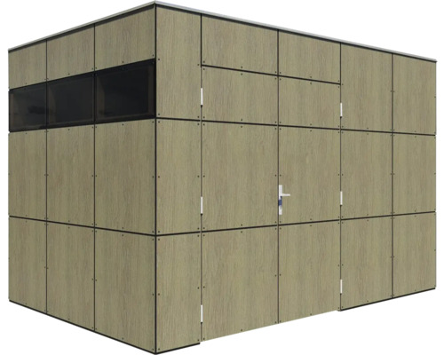 Gartenhaus Bertilo Trespa HPL Design 2 345 x 236 cm Milano Grigio Holzoptik - Bild 2 von 12