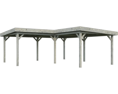 Holzcarport mit Flachdach