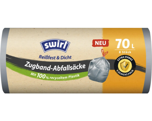 Abfallsack Swirl® 70 L, mit Zugband, 8 Beutel Abfallsack Swirl® 70 L, mit Zugband, 8 Beutel