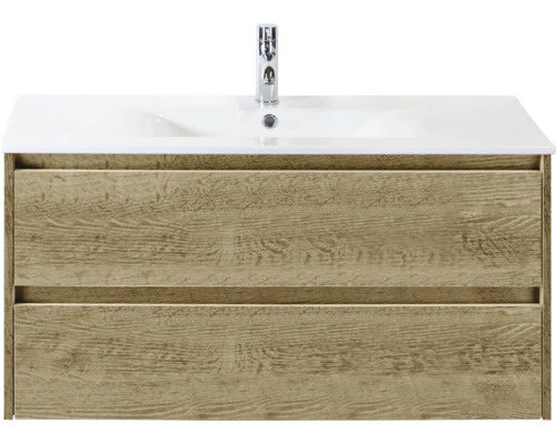 Waschtischunterschrank mit zwei Schubladen und Waschbecken