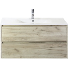 Waschtischunterschrank mit zwei Schubladen und Waschbecken