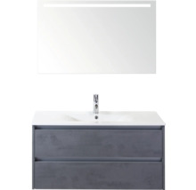 Badezimmermöbel-Set mit Waschtisch, Waschbecken und Spiegel