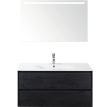 Waschtisch mit Spiegel und Beleuchtung für das Badezimmer