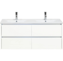 Waschtischunterschrank mit zwei Waschbecken und vier Schubladen