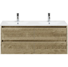 Waschtischunterschrank mit zwei Waschbecken und vier Schubladen