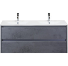 Waschtischunterschrank mit zwei Waschbecken und vier Schubladen