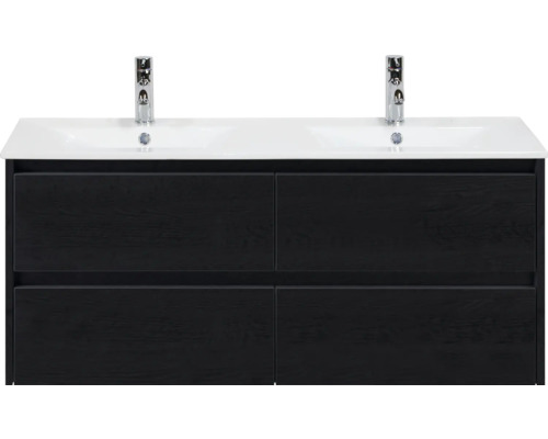 Waschtisch mit zwei Waschbecken und vier Schubladen