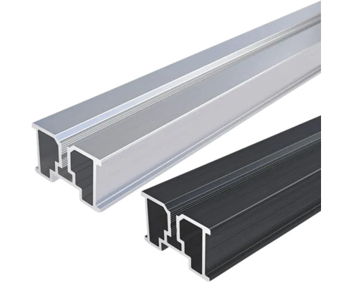 Zwei Aluminiumprofile mit T-Nut