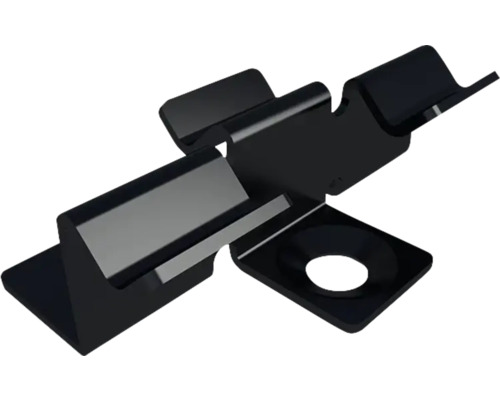 HS Terra Nutclip B Edelstahl schwarz 12 x 40 x 24 mm Dachrinnenhalterung aus Metall