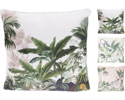 Dekokissen mit Dschungelmotiven