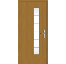 Haustür DW02a Kiefer/Eiche S22-Safran 1100x2100 mm DIN Links (nach innen öffnend)