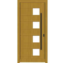 Haustür DW04 Kiefer/Eiche S12-Honig 1000x2100 mm DIN Rechts (nach innen öffnend)