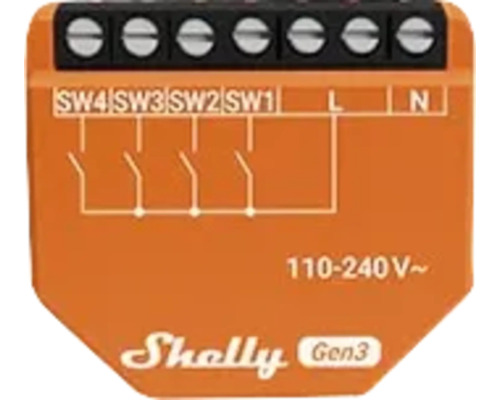 Shelly Gen3 Eingangsmodul mit Schaltschema