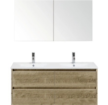 Badezimmermöbel-Set mit Waschtischunterschrank, Waschbecken und Spiegelschrank