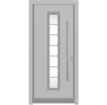 Haustür mit Glaseinsatz und Stangengriff