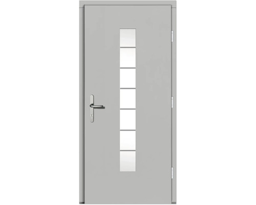 Haustür mit Glaseinsatz und Griff