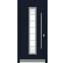 Haustür mit Glaseinsatz und Stangengriff