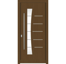 Haustür mit Glaseinsatz und Griffstange