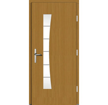 Haustür DW13 Kiefer/Eiche S22-Safran 1000x2100 mm DIN Rechts (nach innen öffnend)