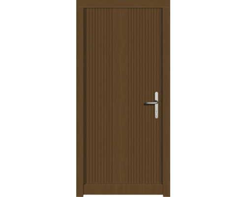 Haustür DW39 Kiefer/Eiche S52-Zeder 1100x2100 mm DIN Rechts (nach innen öffnend) Braune Holztür mit Metallgriff