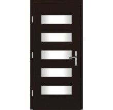 Haustür DW57 Kiefer/Eiche S80-Lapacho 1000x2100 mm DIN Links (nach innen öffnend)