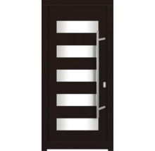 Haustür mit Griff und horizontalen Glaseinsätzen