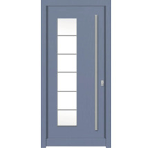 Haustür DW New Kiefer RAL 5014 taubenblau 1000x2100 mm DIN Rechts (nach innen öffnend)