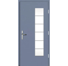 Haustür DW New Kiefer RAL 5014 taubenblau 1000x2100 mm DIN Rechts (nach innen öffnend)