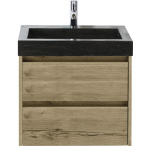 Waschtischunterschrank mit zwei Schubladen, Waschtisch und Armatur