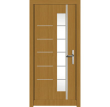 Haustür DW18 Kiefer/Eiche S22-Safran 1100x2100 mm DIN Rechts (nach innen öffnend)