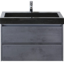 Waschtischunterschrank mit Waschbecken und Armatur