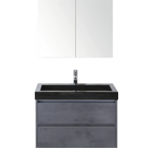 Waschtisch mit Unterschrank und Spiegelschrank für das Badezimmer