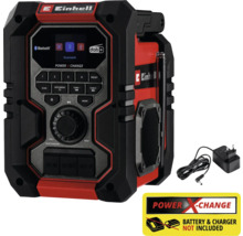 Einhell Baustellenradio mit Bluetooth und Digitalradioempfang, Stromkabel enthalten, Akku und Ladegerät nicht im Lieferumfang enthalten