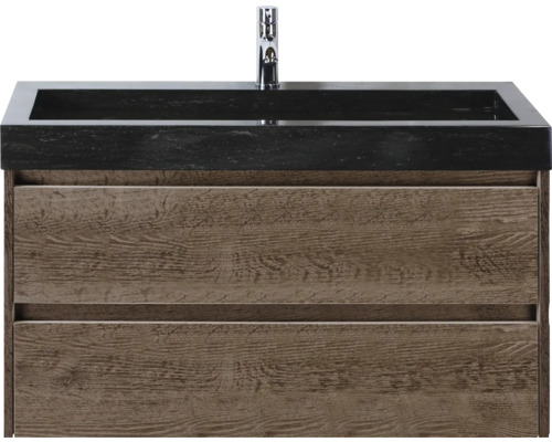 Waschtischunterschrank mit zwei Schubladen und Waschbecken