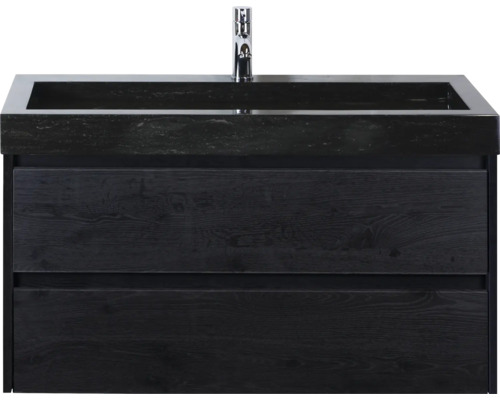 Waschtischunterschrank mit zwei Schubladen und Armatur