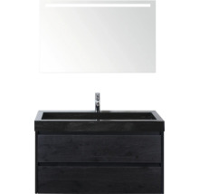 Waschtischkombination mit Spiegel und zwei Schubladen