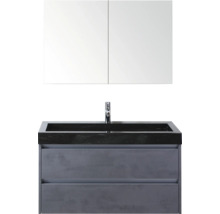 Waschtischkombination mit Waschbecken, Armatur und Spiegelschrank