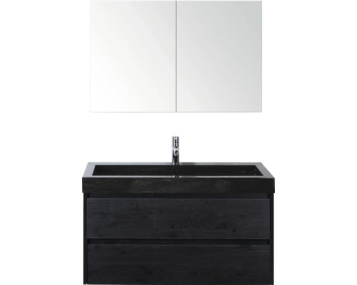 Waschtischkombination mit Spiegelschrank für Badezimmer