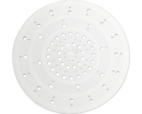 Weißer Ablaufdeckel mit Löchern