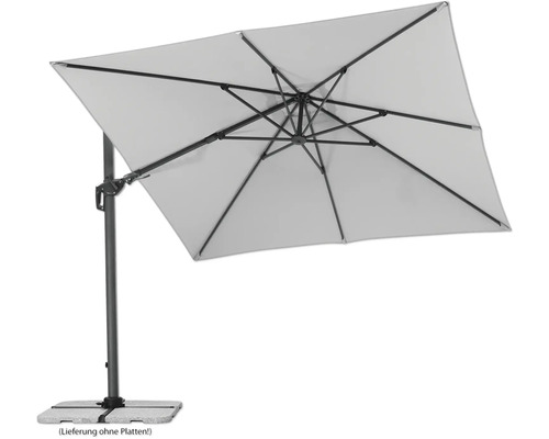 Freiarm-Sonnenschirm mit rechteckigem Schirm und seitlichem Mast