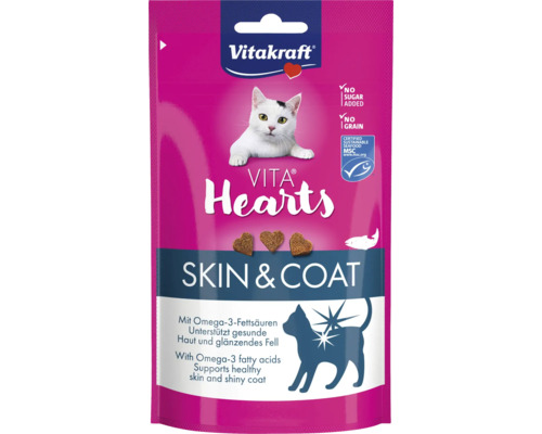 Katzensnack Vitakraft Vita Hearts Skin&Coat Lachs 40 g