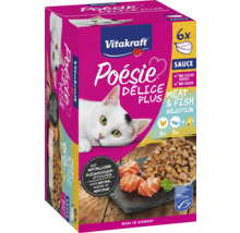 Vitakraft Poésie DéLice Plus Meat and Fish Selection Katzenfutter, 6er-Pack