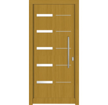 Haustür DW20 Kiefer/Eiche S12-Honig 1000x2100 mm DIN Rechts (nach innen öffnend)