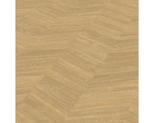 Laminat Nature Sense Skanderborg Eiche honig Landhausdiele 1292 x 327 x 8 mm Verlegtes Laminat im Fischgrätmuster