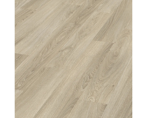 Laminat Nature Sense Amiens Eiche Landhausdiele 1292 x 193 x 8 mm Nahaufnahme von hellem Laminatboden mit Holzmaserung