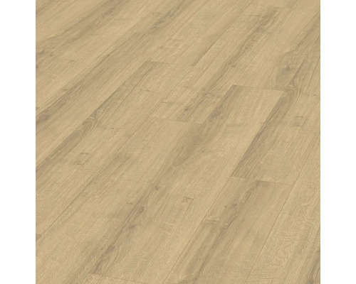 Laminat Nature Sense Parkett Eiche dunkel Landhausdiele 1292 x 193 x 8 mm Boden aus hellem Laminat mit Holzoptik.