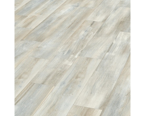 Laminat Nature Sense Abergele Eiche Landhausdiele 1292 x 193 x 8 mm Helle Laminatboden-Verlegung im Fischgrätmuster